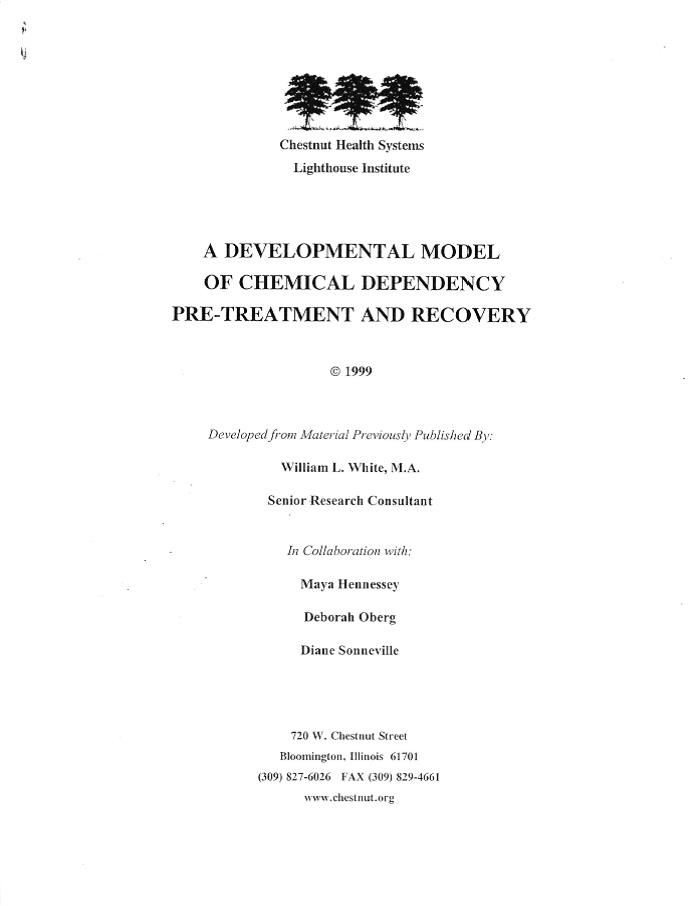 A Developmental Model of Chemical Dependency Pre-Treatment